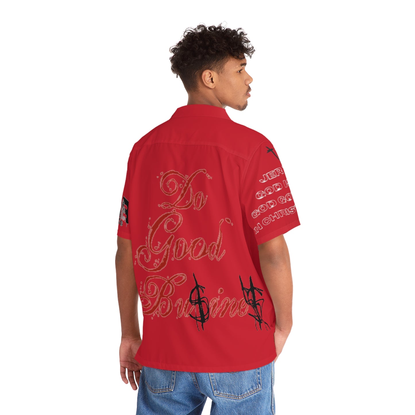 DGB ROSE RED Hawaiiain Button-Down