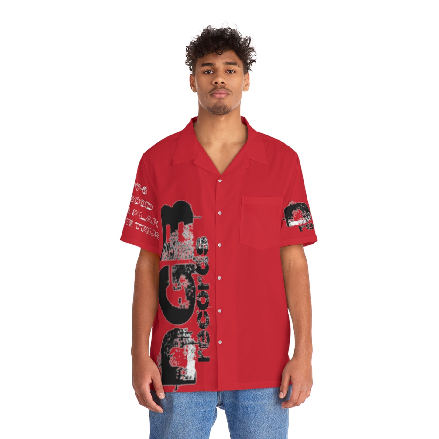 DGB ROSE RED Hawaiiain Button-Down